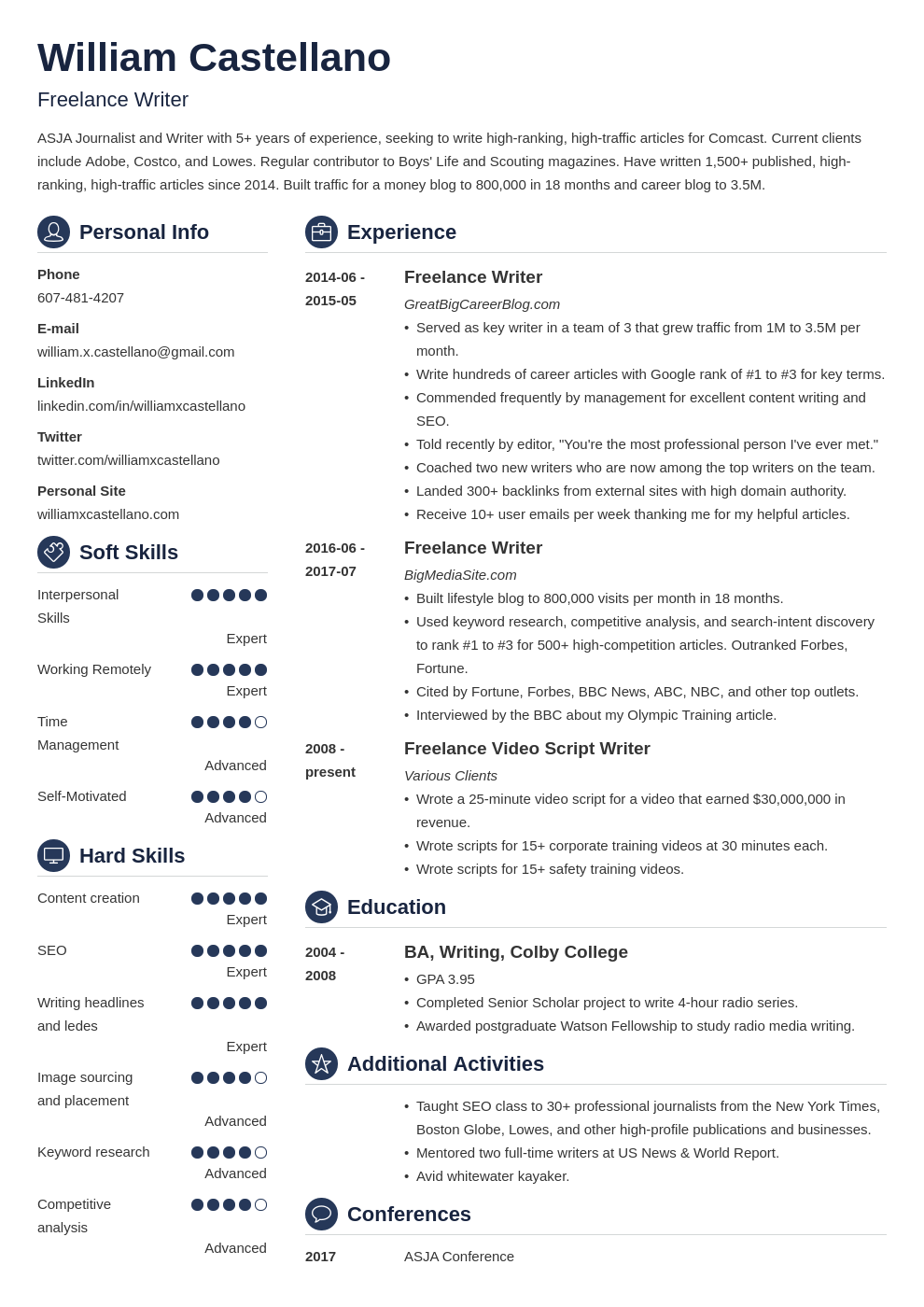 How to Write a Freelancing Resume Examples Guide