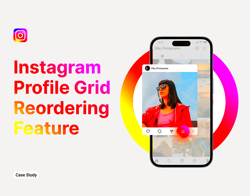 Instagram Profile Grid Reordering Feature on Behance