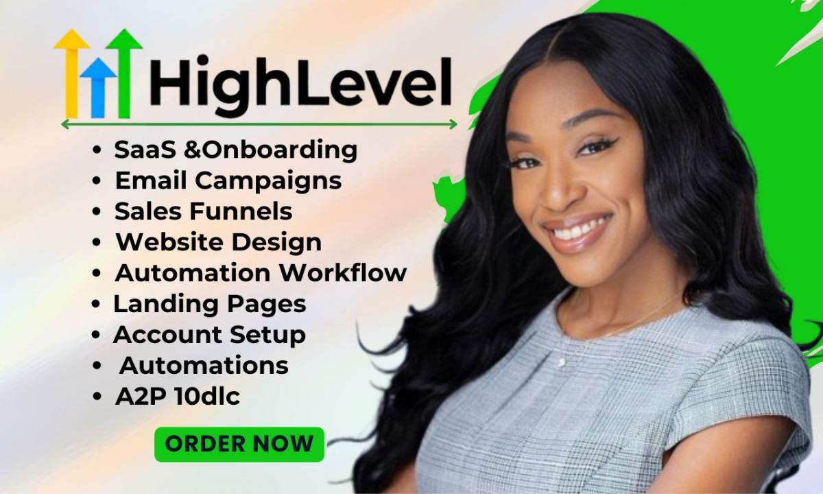 I Will Create GoHighLevel Sales Funnel, A2P 10DLC Integrations, Landing Pages, and Websites