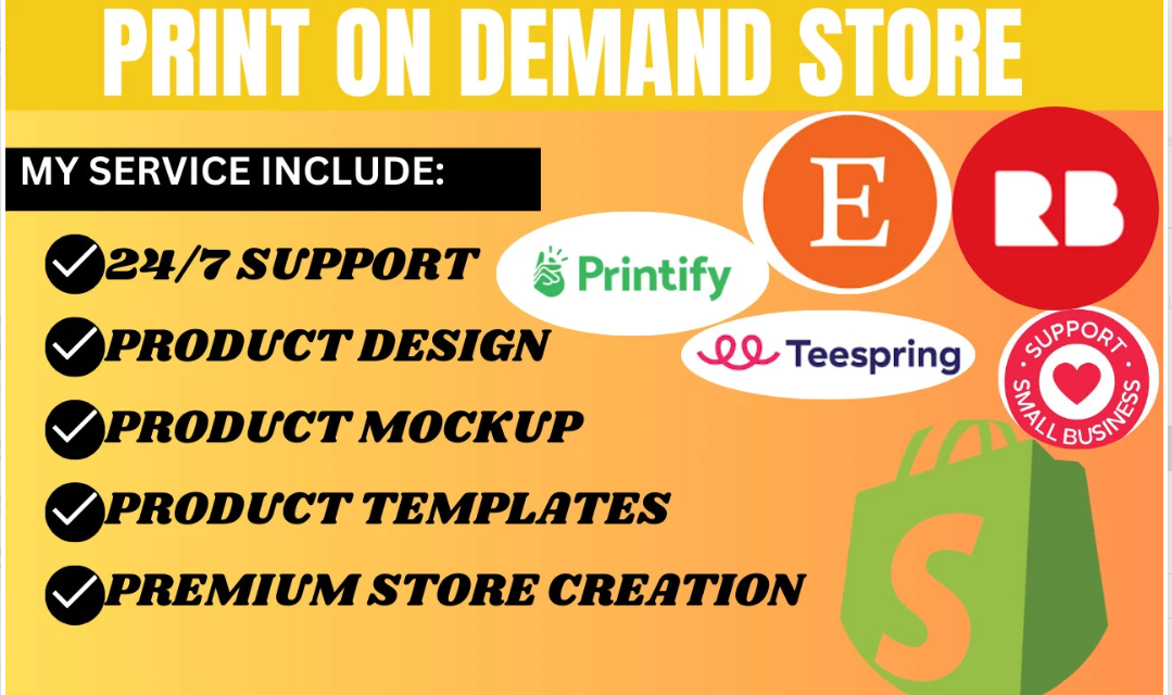 I Will Setup Shopify Etsy Print on Demand Store or Website Using Printful