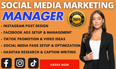 I Will Be Your Social Media Marketing Manager for Instagram Posts, Facebook Ads, or TikTok Promotions