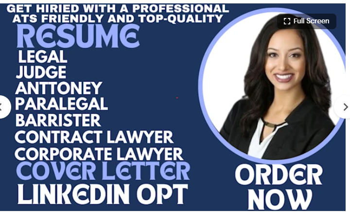 I Will Craft a Professional Resume for Legal Professionals: Attorneys, Lawyers, Paralegals, Barristers, and Corporate Lawyers