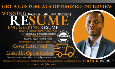 I Will Craft a Custom, ATS Optimized Resume for Engineering Professionals