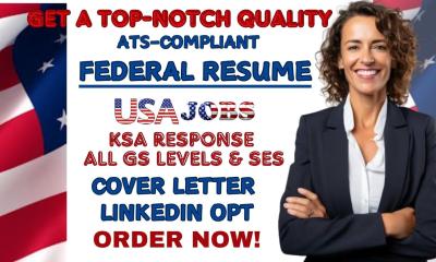 I Will Write Federal Resume for USAJOBS, ECQs, MTQs, PTQ, Law Agency, and KSA Response