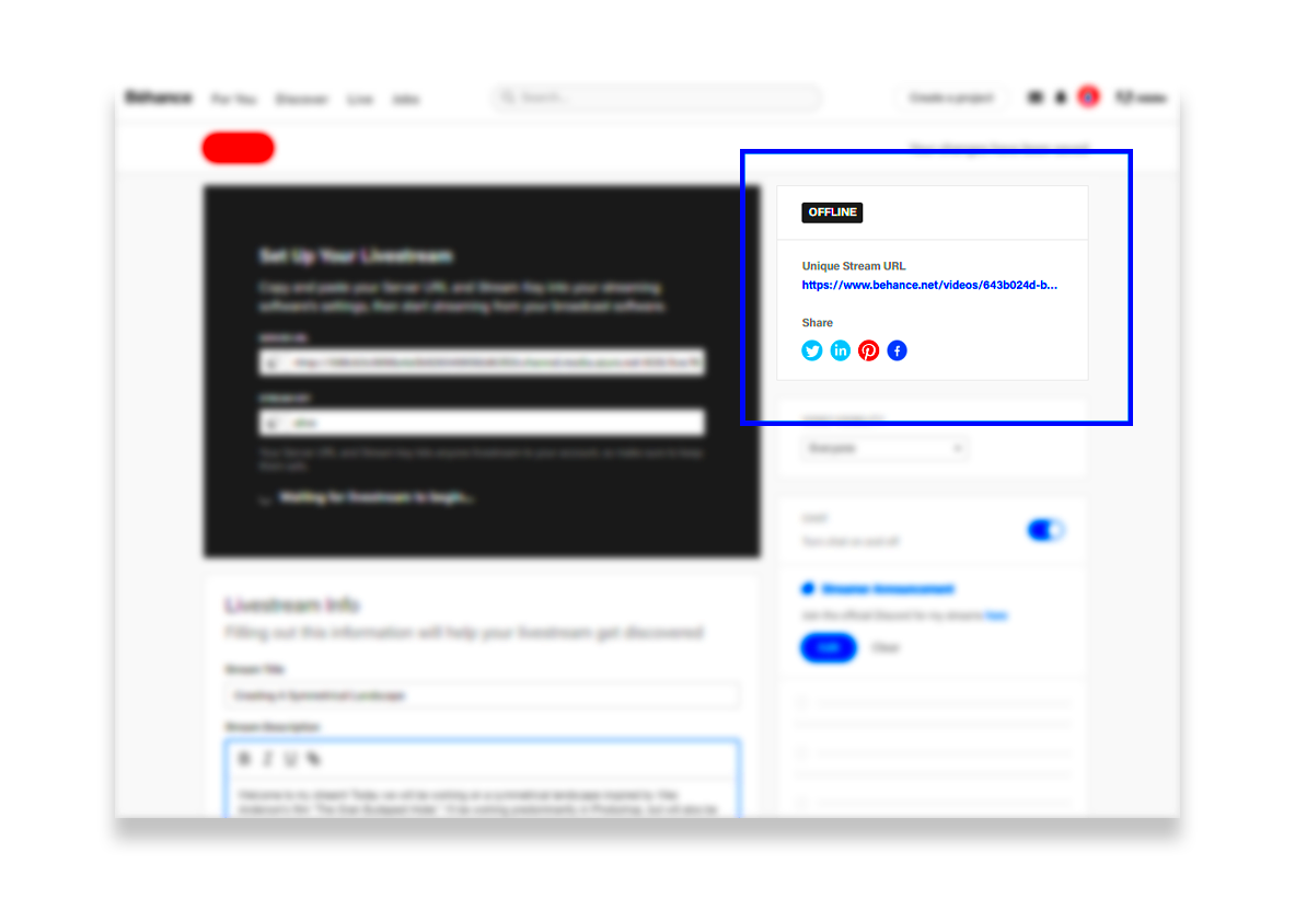Guide Sharing Your Stream Behance Helpcenter