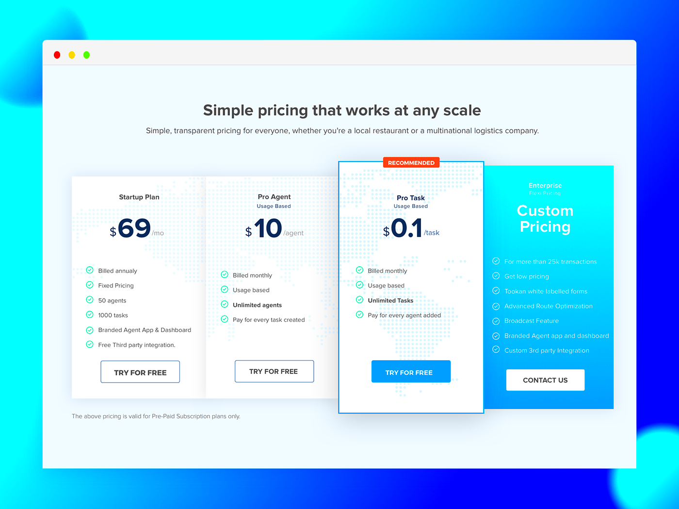 Pricing Plan Behance