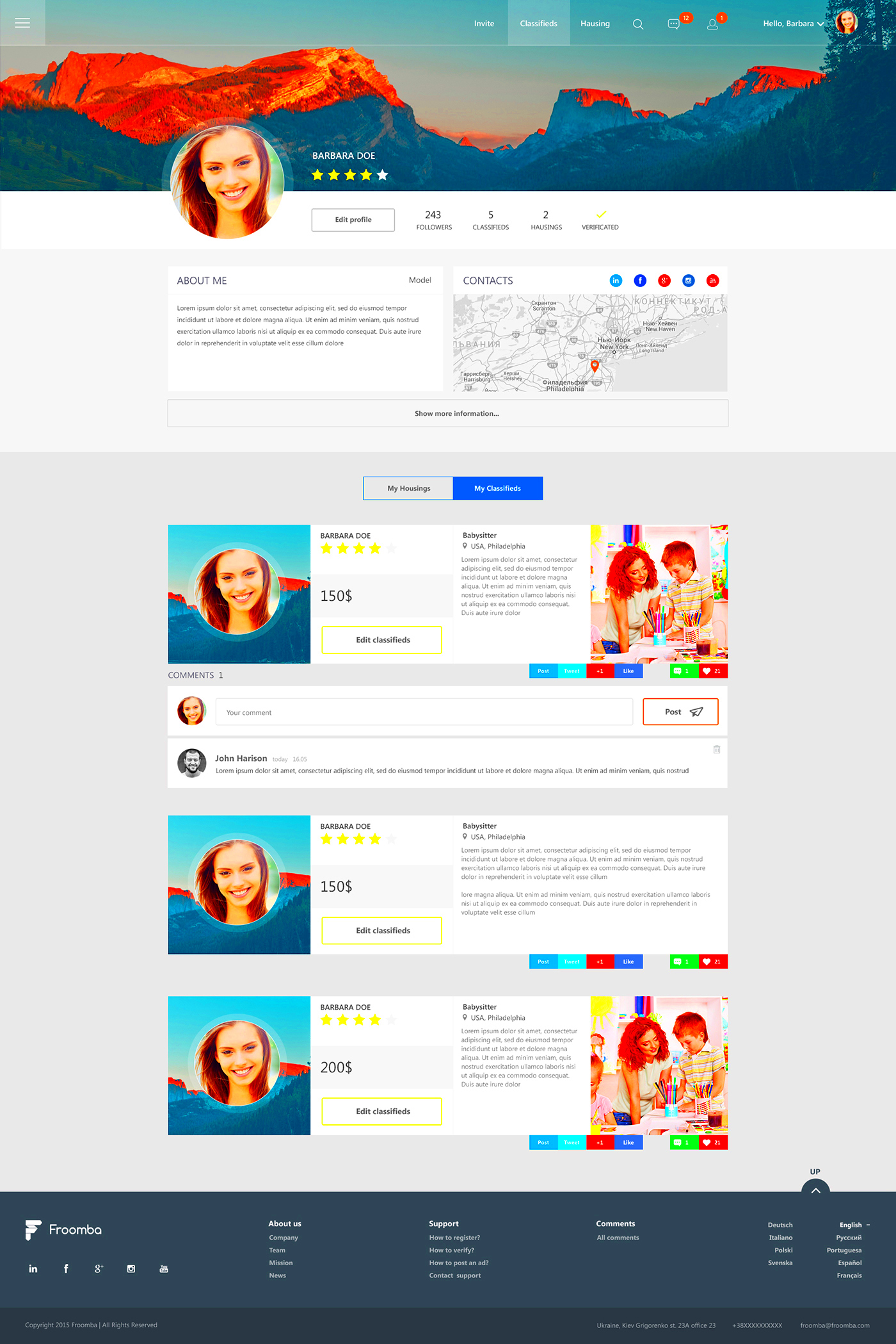 User Profile on Behance