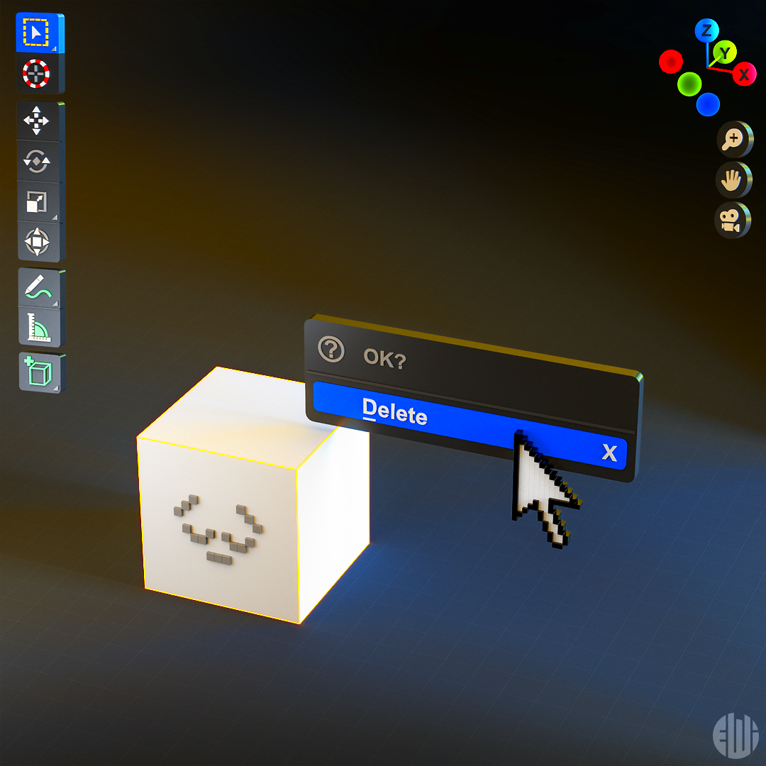 3D Deleting Default Cube on Behance