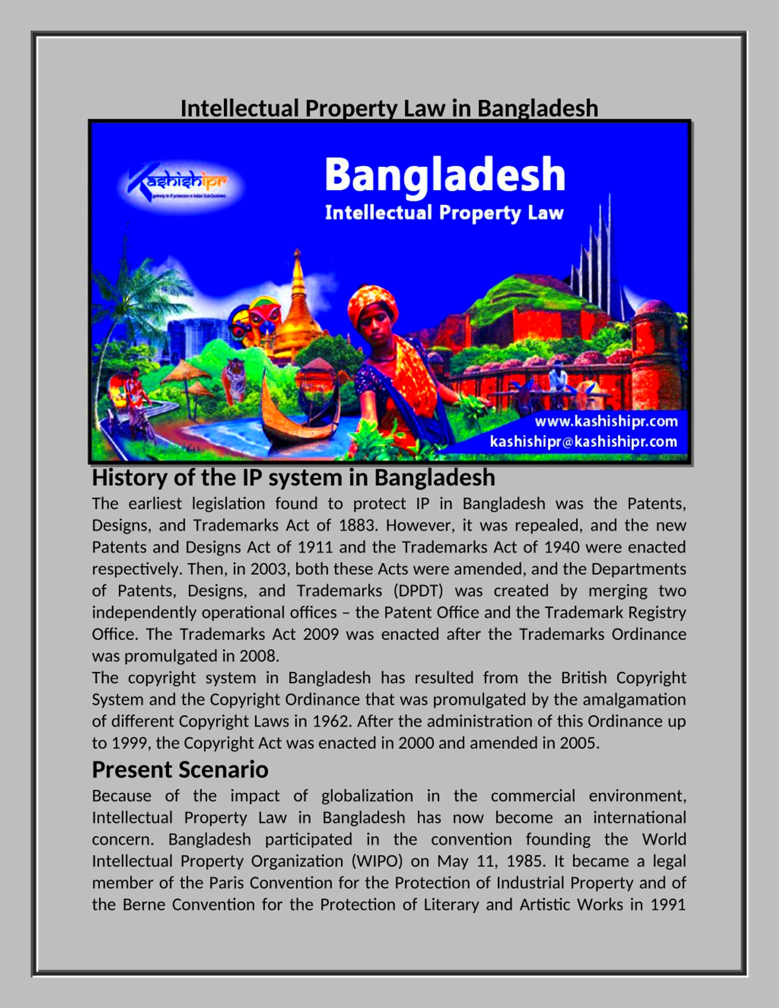 PPT Intellectual Property Law in Bangladesh PowerPoint Presentation 