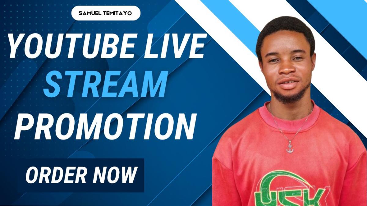 I Will Promote Your YouTube Live Stream Video with Live Promotion