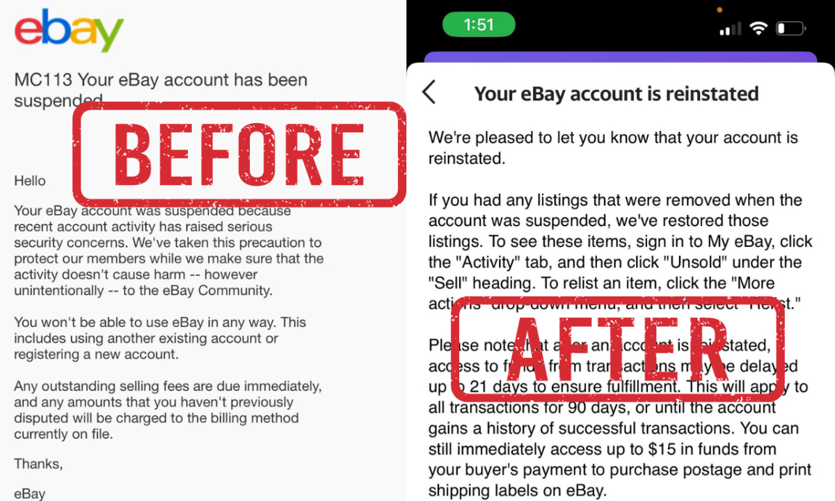 I Will Reinstate Your Restricted eBay Account – Reopen eBay Account Reinstatement MC011