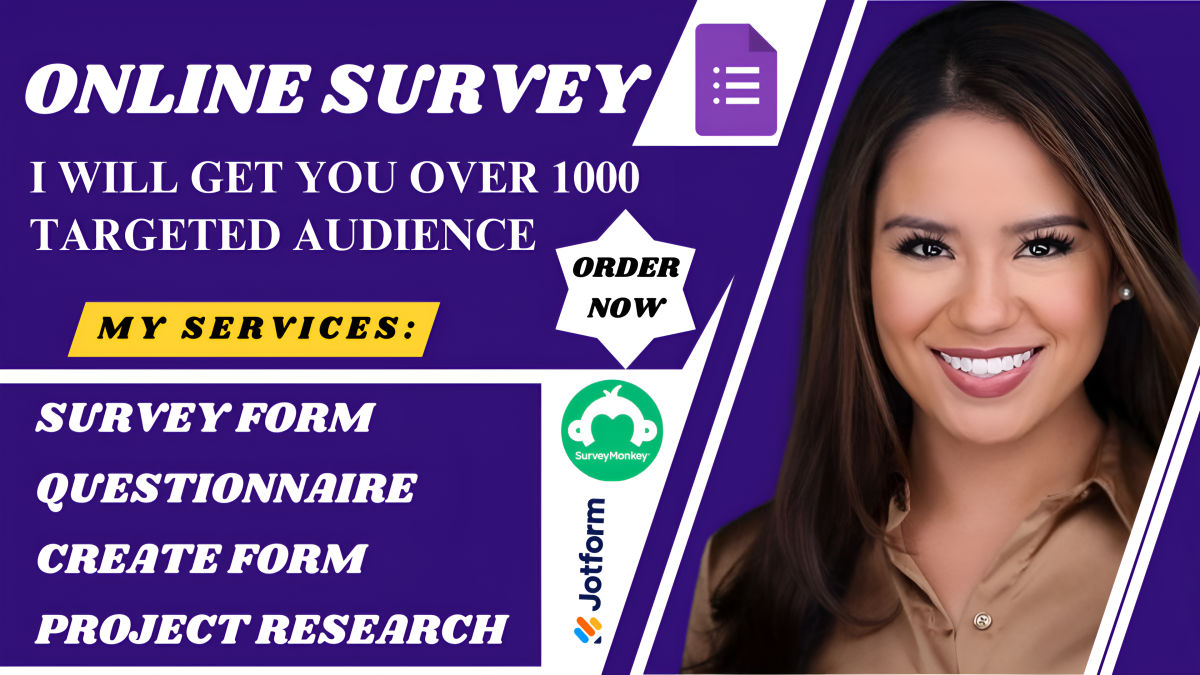 I Will Design Your Online Survey Using Google Form and Survey Monkey