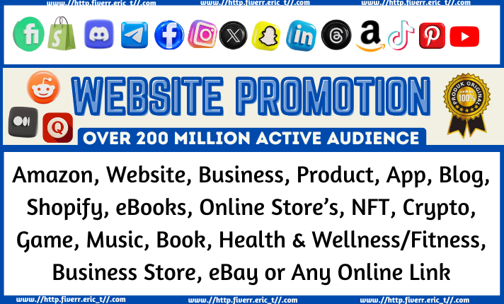 I Will Promote Your Website, Brand, Business, Blog, or Any Link to a Targeted Audience