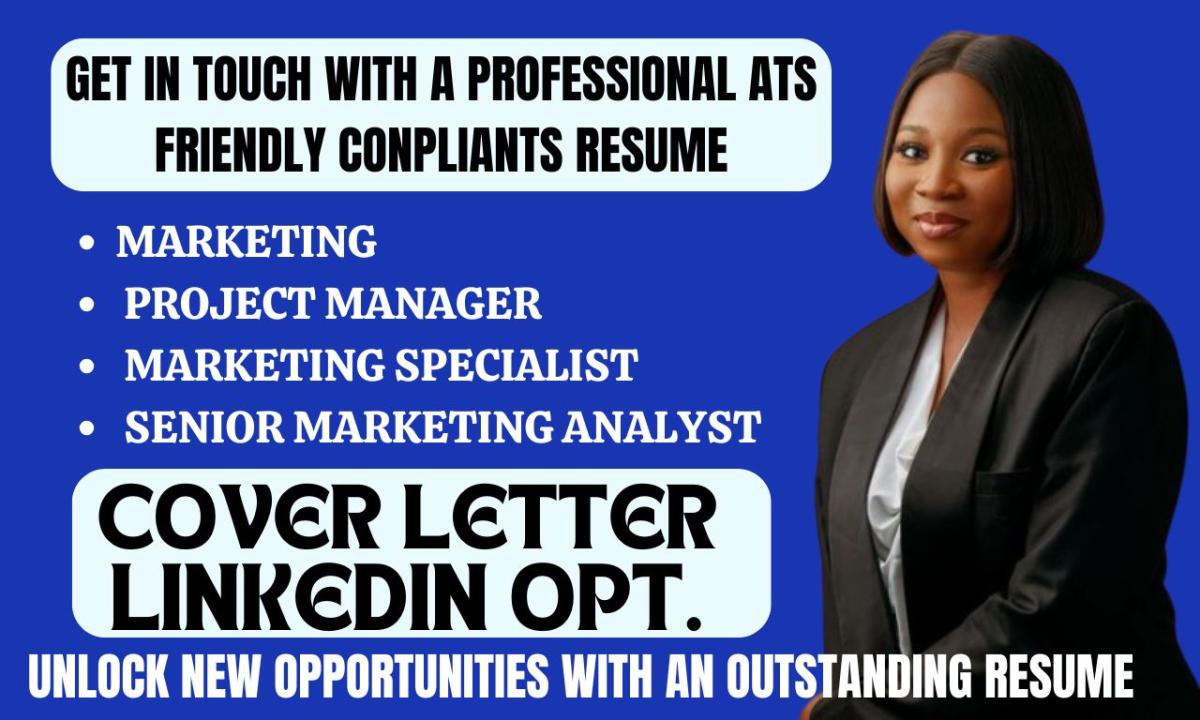 I Will Craft a Professional Resume for Product Manager, Technical Marketing Manager, and Senior Marketing Roles