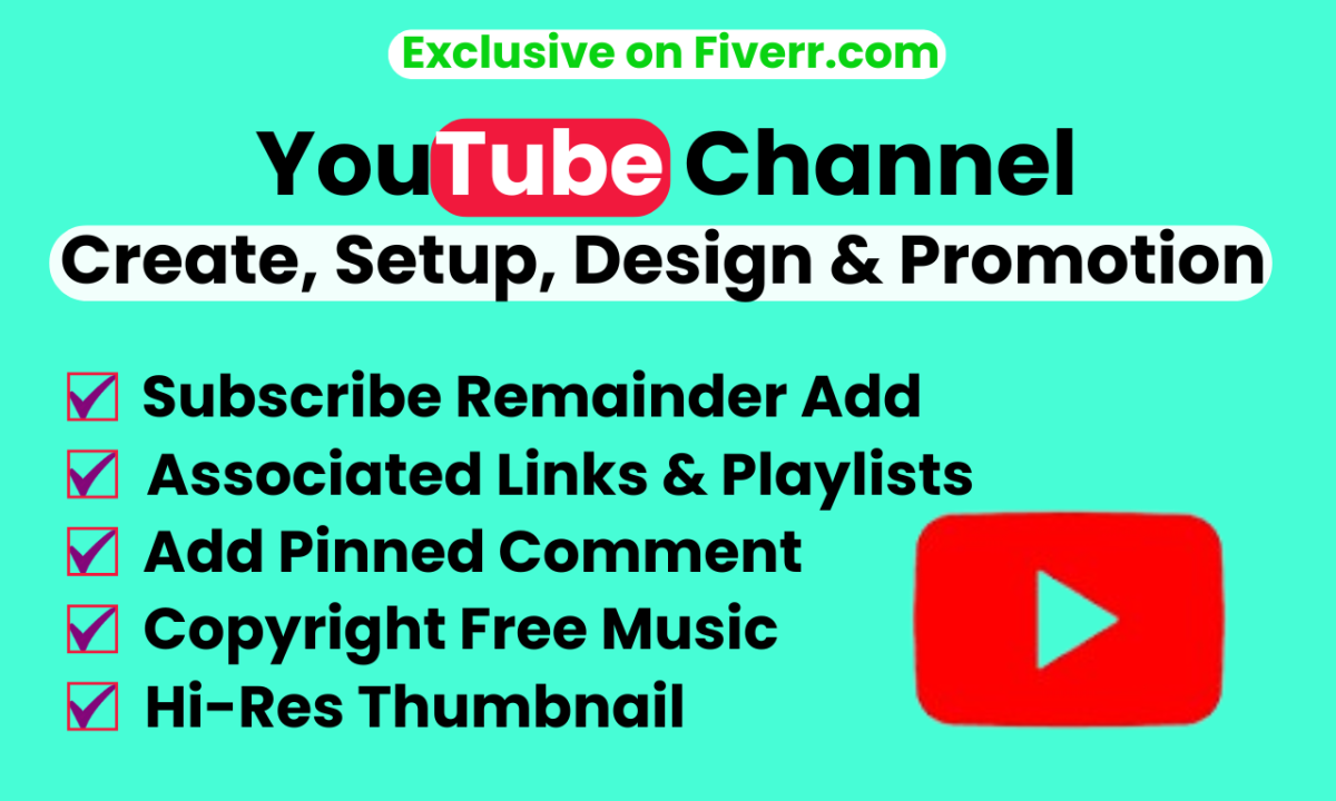 Create and Setup YouTube Channel with Logo, Intro, Outro & SEO