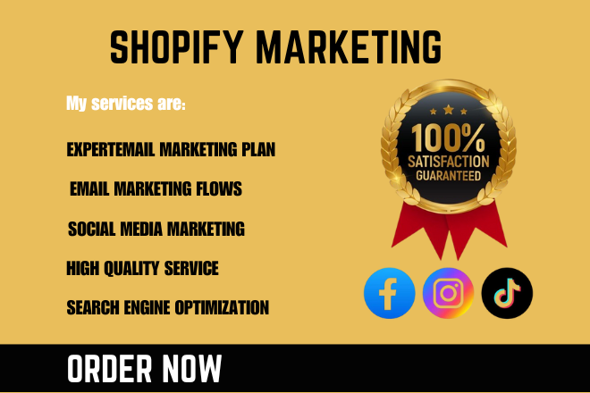 I Will Boost Shopify Marketing Sales, Enhance Shopify Promotion, and Optimize Ecommerce Marketing & Shopify SEO