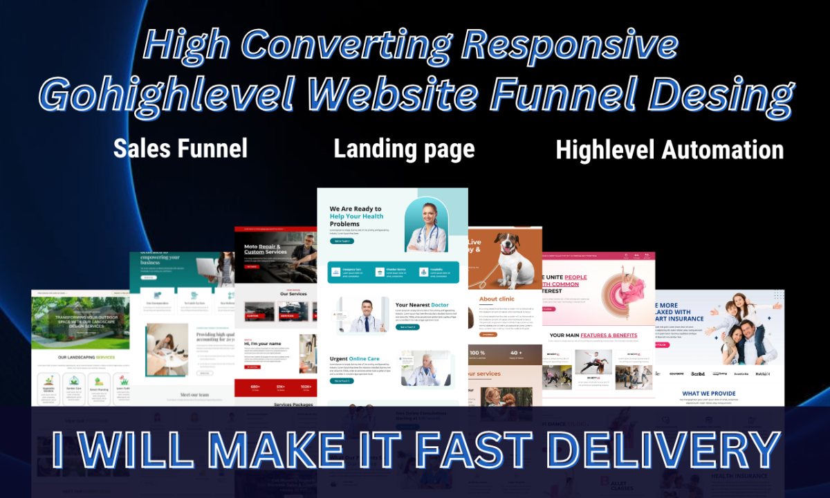 I Will Be Your GoHighLevel Sales Funnel, Sales Page, and Landing Page Expert