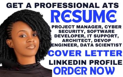 I Will Create Top-Notch Resumes for Project Managers, Cyber Security Experts, Software Developers, and Data Scientists
