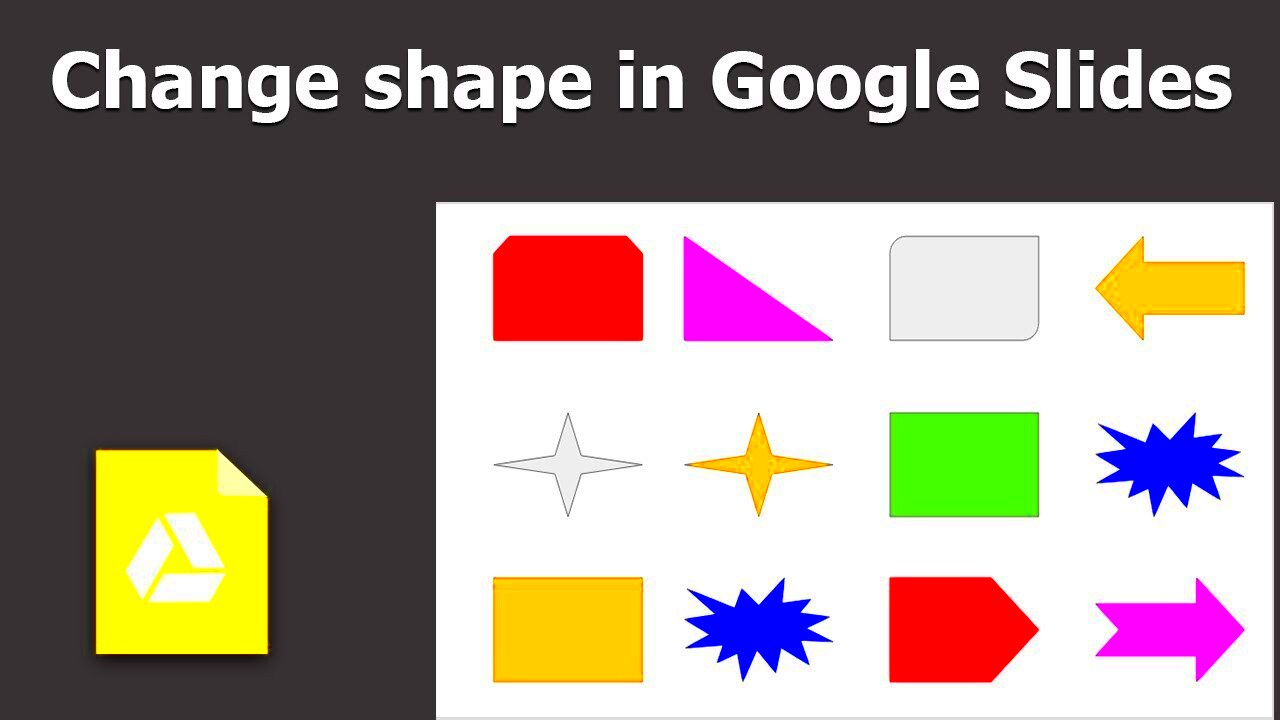 How to change shape in Google Slides Presentation  YouTube