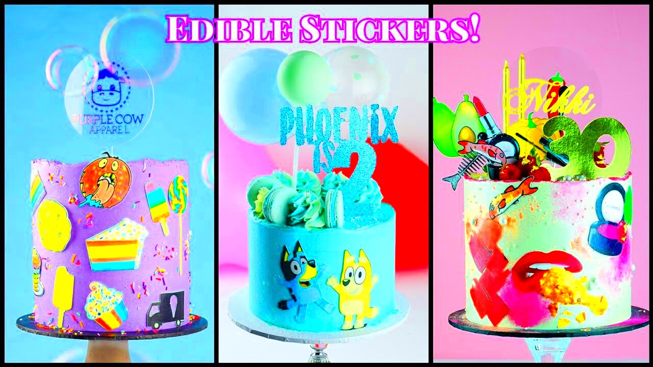 How To Apply Edible Images To Cakes  Edible Stickers  Edible Cake 