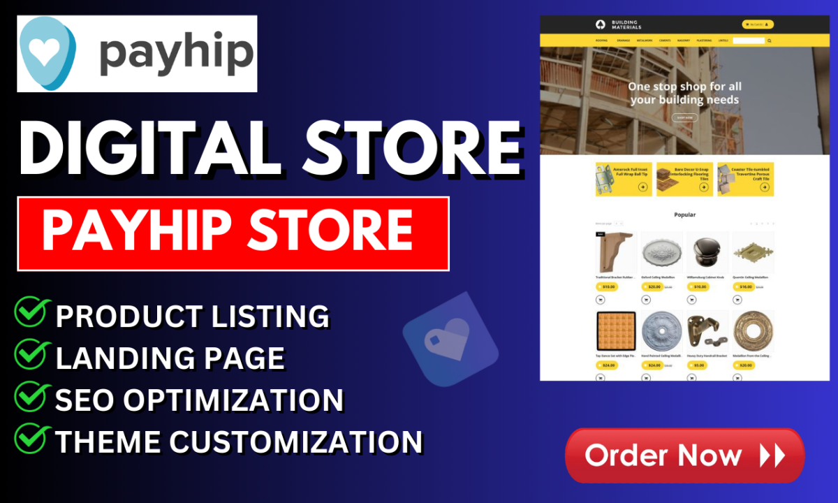 I Will Setup and Customize a Website with Payhip, Stan Store, or Etsy Store