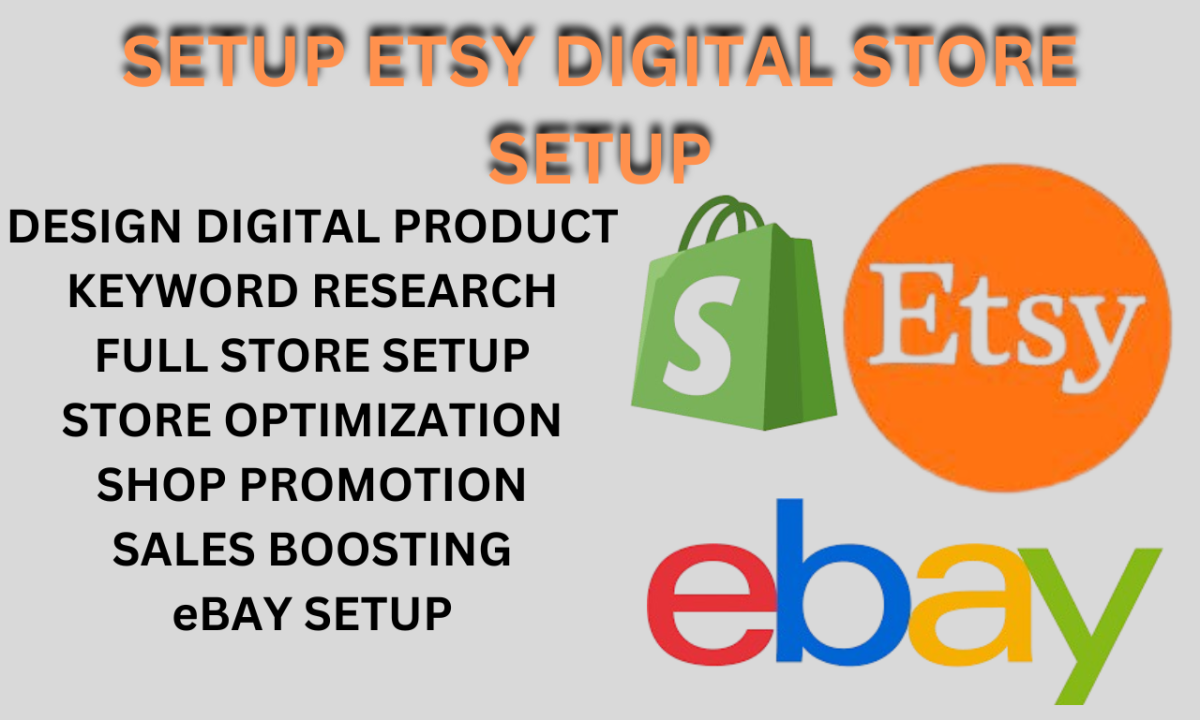 I Will Setup Etsy Digital Product Listing, Gumroad, eBay Setup, SEO Product Listings Ads