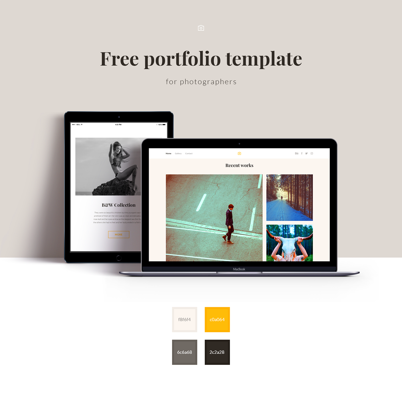 FREE PORTFOLIO TEMPLATE Behance