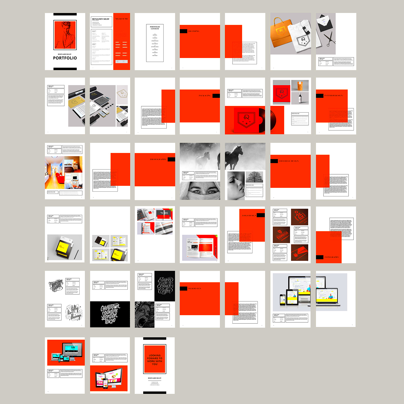 A4 PORTFOLIO TEMPLATE Behance