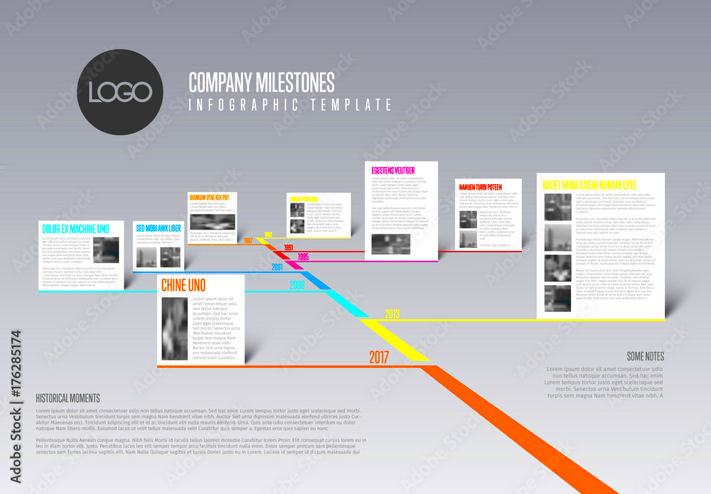 3D Style Timeline Infographic Layout Stock Template Adobe Stock