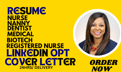 I Will Write a Professional Resume for Nanny, Medical, Dentist, Biotech, Registered Nurse, and Charge Nurse Positions