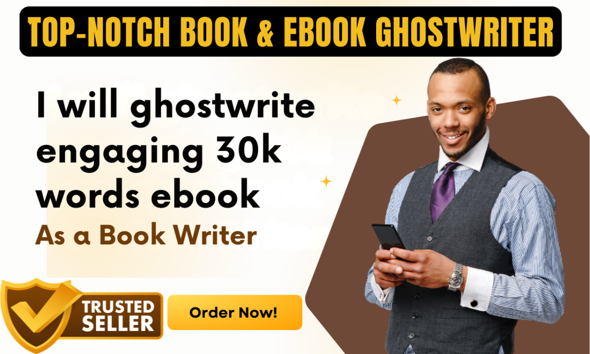 I will ghostwrite engaging 30k words nonfiction kindle ebook ghostwriting as a writer