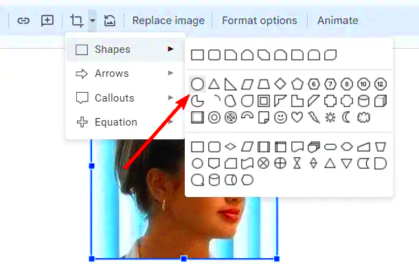 How to Change a Square Picture to Round in Google Slides  Vegaslide