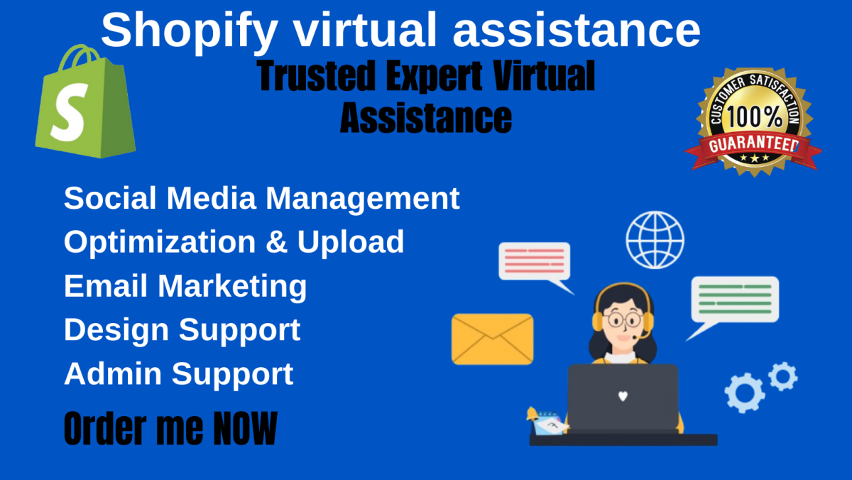 I Will Be Your Shopify Virtual Assistant for Store Management and Marketing