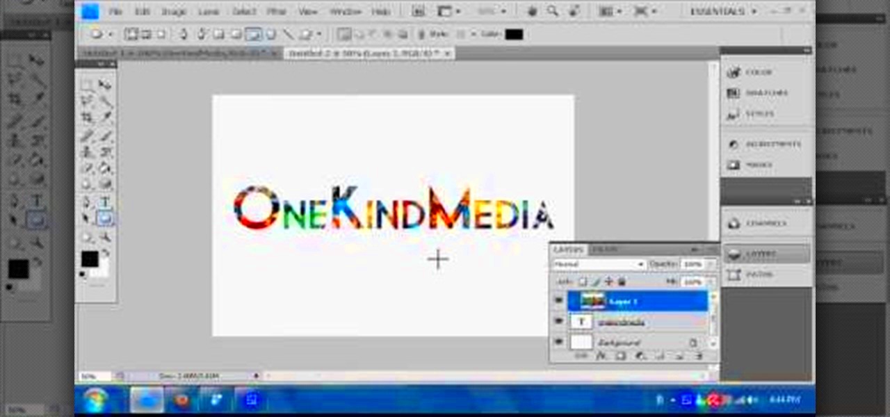 Simple How To Put Images Into Text In Photoshop Basic Idea  Typography 