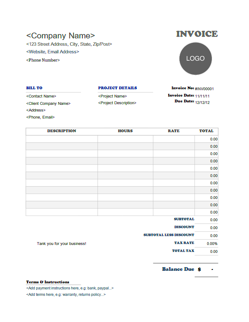 Freelance Receipt Template