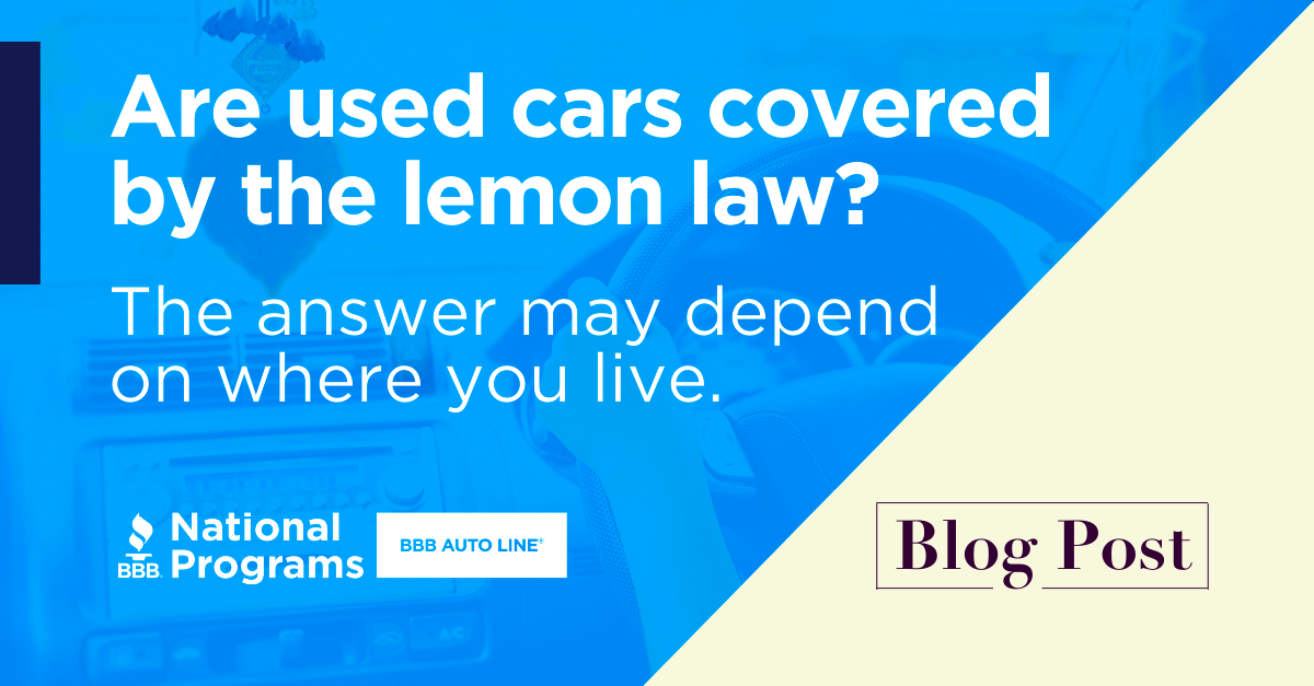 Are used cars covered under lemon laws