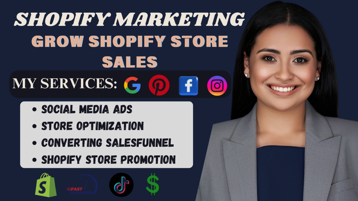 I Will Boost Your Shopify Marketing, Sales, and Promotions with Facebook Ads and TikTok Promotion