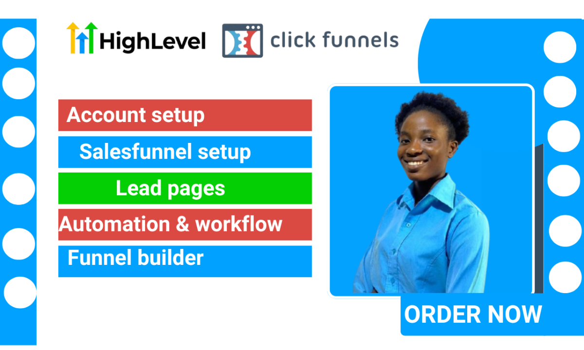 I Will Design GoHighLevel Website and GHL Sales Funnel – Your Go High Level ClickFunnels Expert