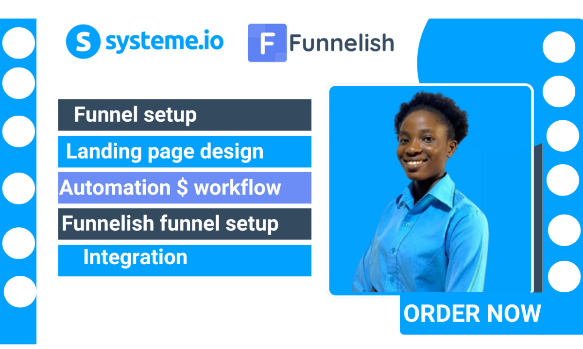 I Will Design Expert Systeme.io Website Funnelish Sales Funnel Clone Landing Page Click