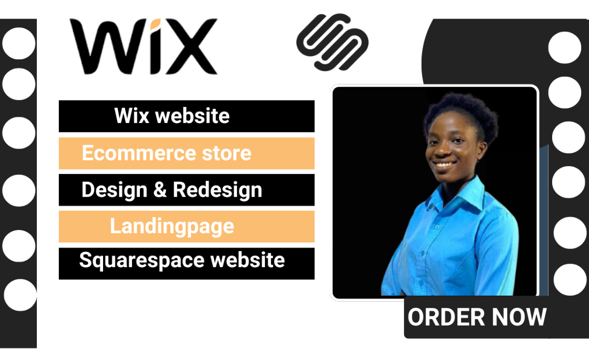 I Will Design Wix Website, Wix SEO, Squarespace Websites, Analytics Expert