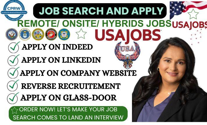 I Will Conduct Job Searches for USA Jobs on LinkedIn, Indeed, and Federal Websites