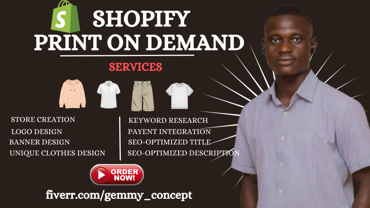 I Will Redesign Your Shopify Setup for Printify and Printful and Build Seamless Integration with Etsy for Print on Demand