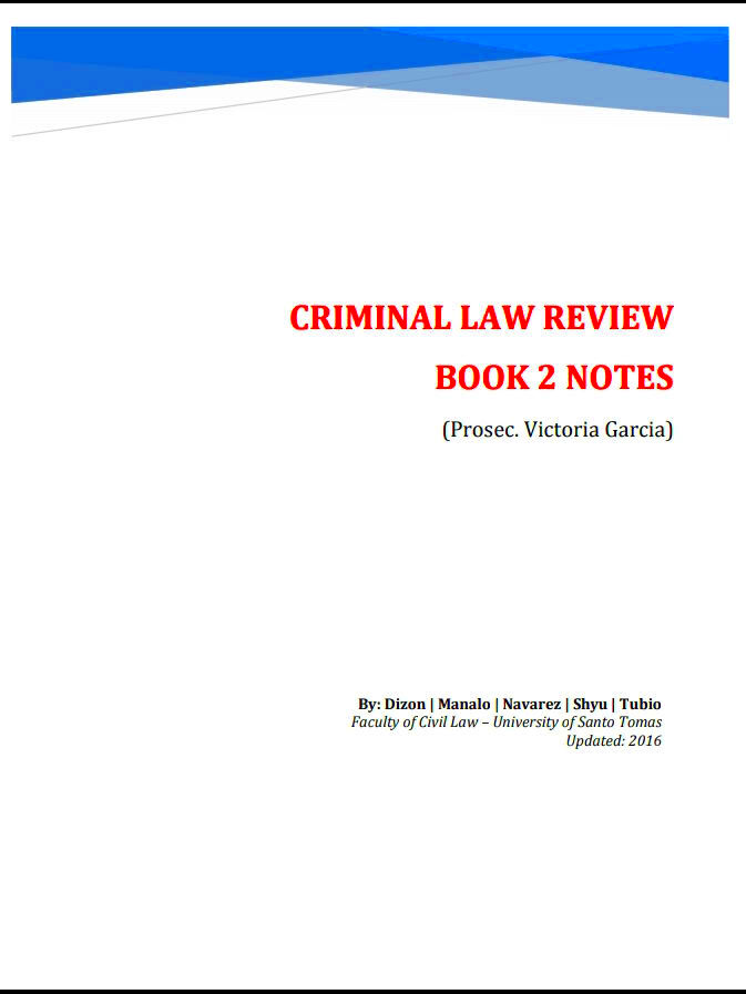 Barrista Solutions Reading List Criminal Law