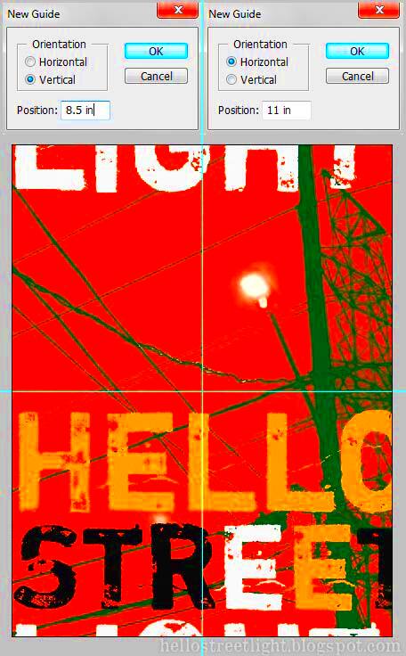 Hello streetlight Split Image for Printing on Multiple Pages using 