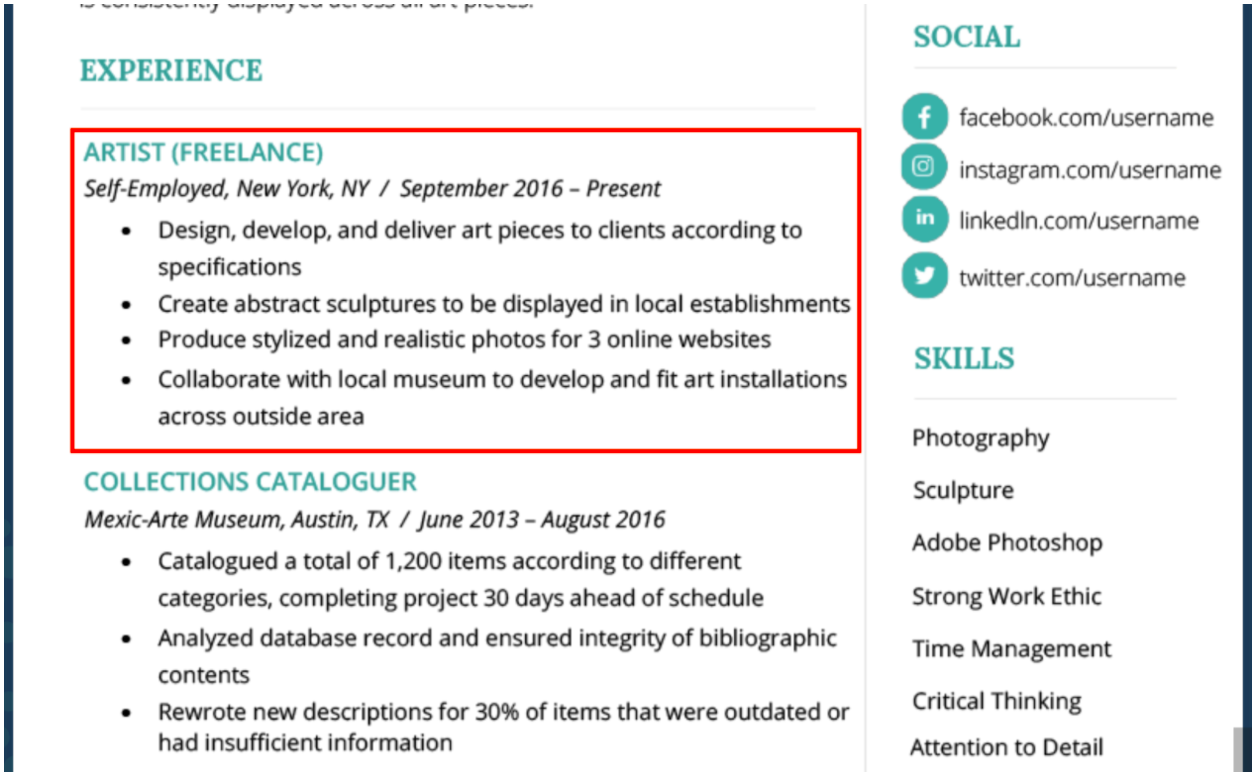 How to List Freelance Work On a Resume with Examples