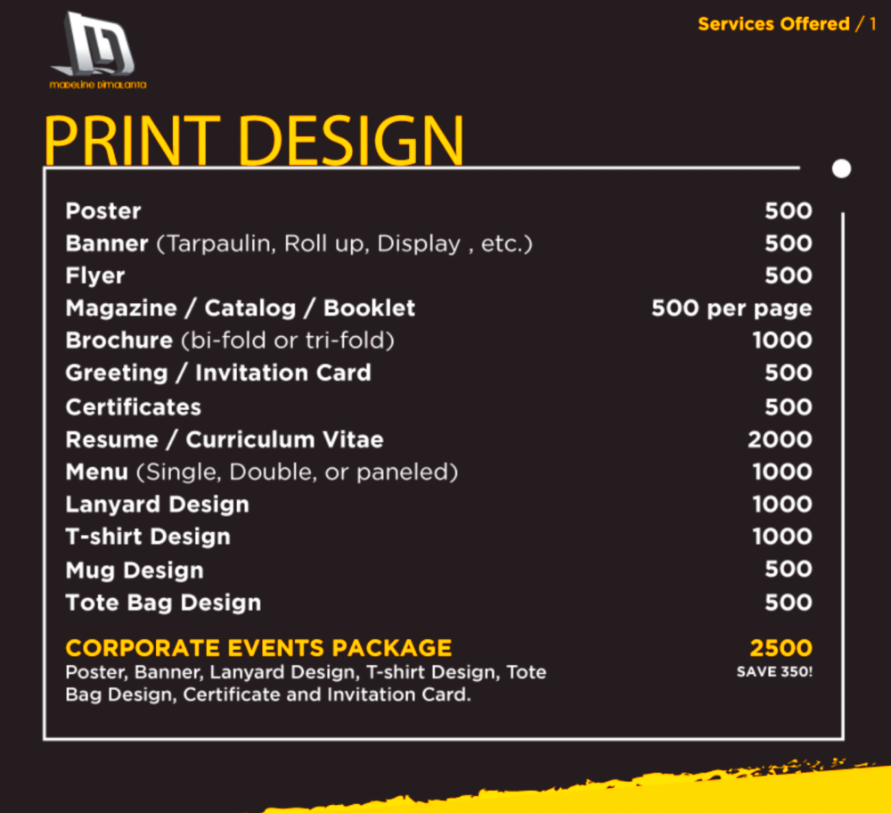 How one can Create a Freelance Price Card 8 Examples for Inspiration 