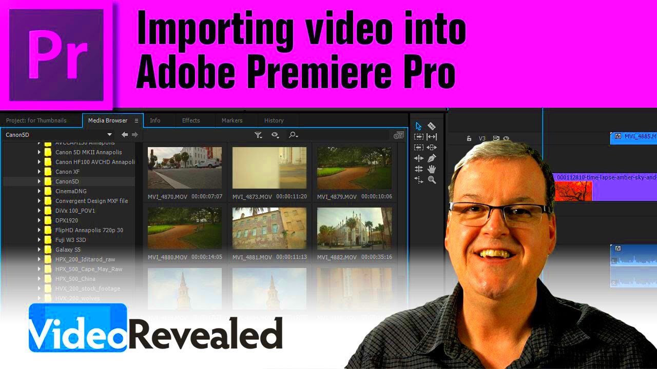 Importing video into Adobe Premiere Pro YouTube