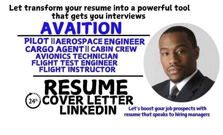 I Will Create a Professional Resume for Aviation, Airline Pilot, Cabin Crew, and Aerospace Engineer Roles