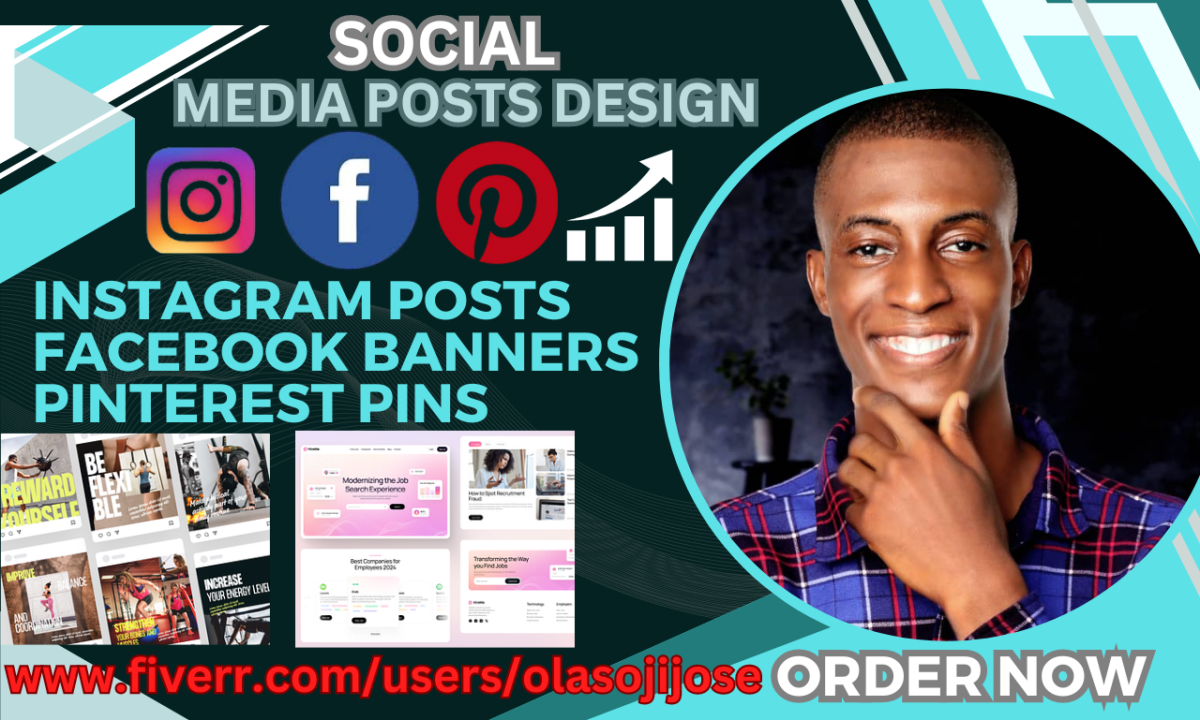 I Will Design Eye-Catching Facebook Banners, Instagram Posts, and Pinterest Pins