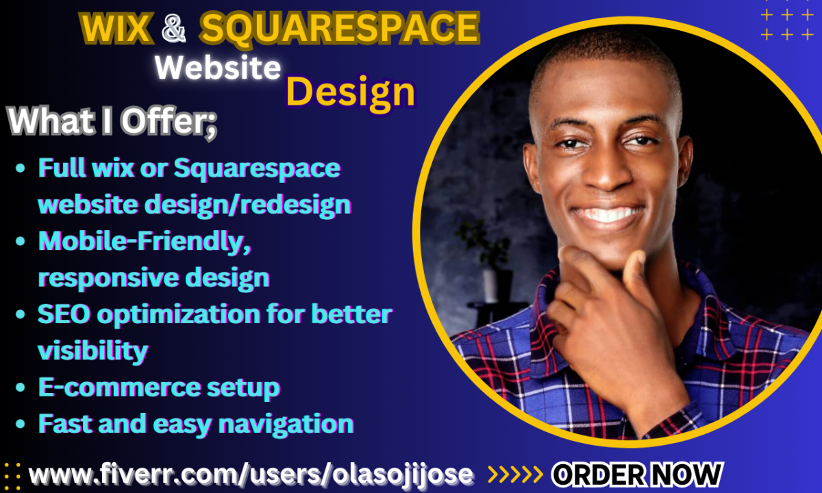 I Will Design a Wix Website, Squarespace Redesign & Wix SEO Designs